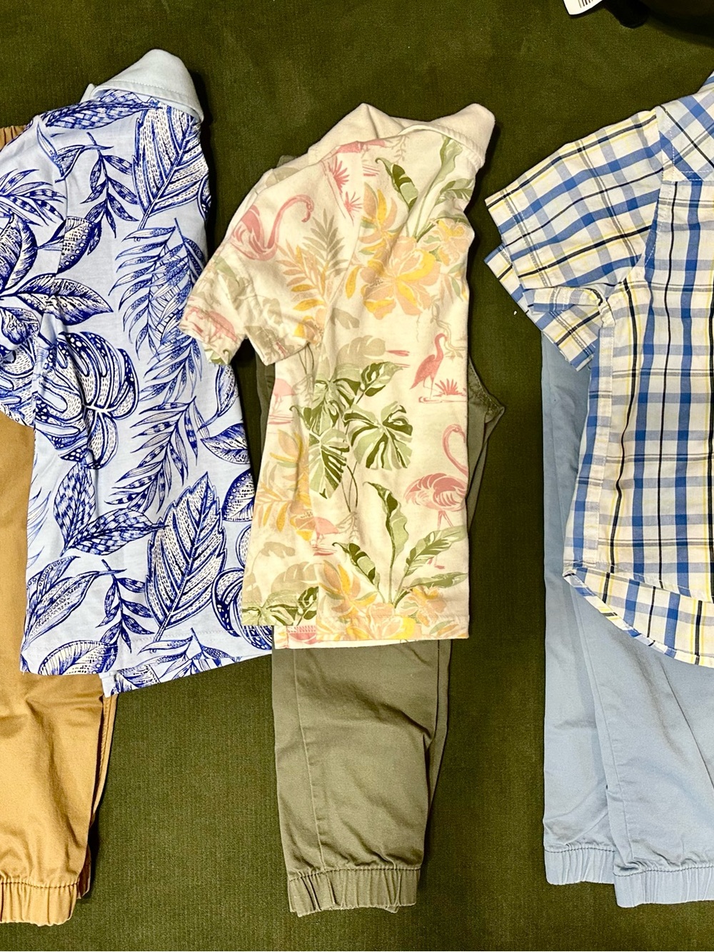 Toddler jogger and collared shirt sets